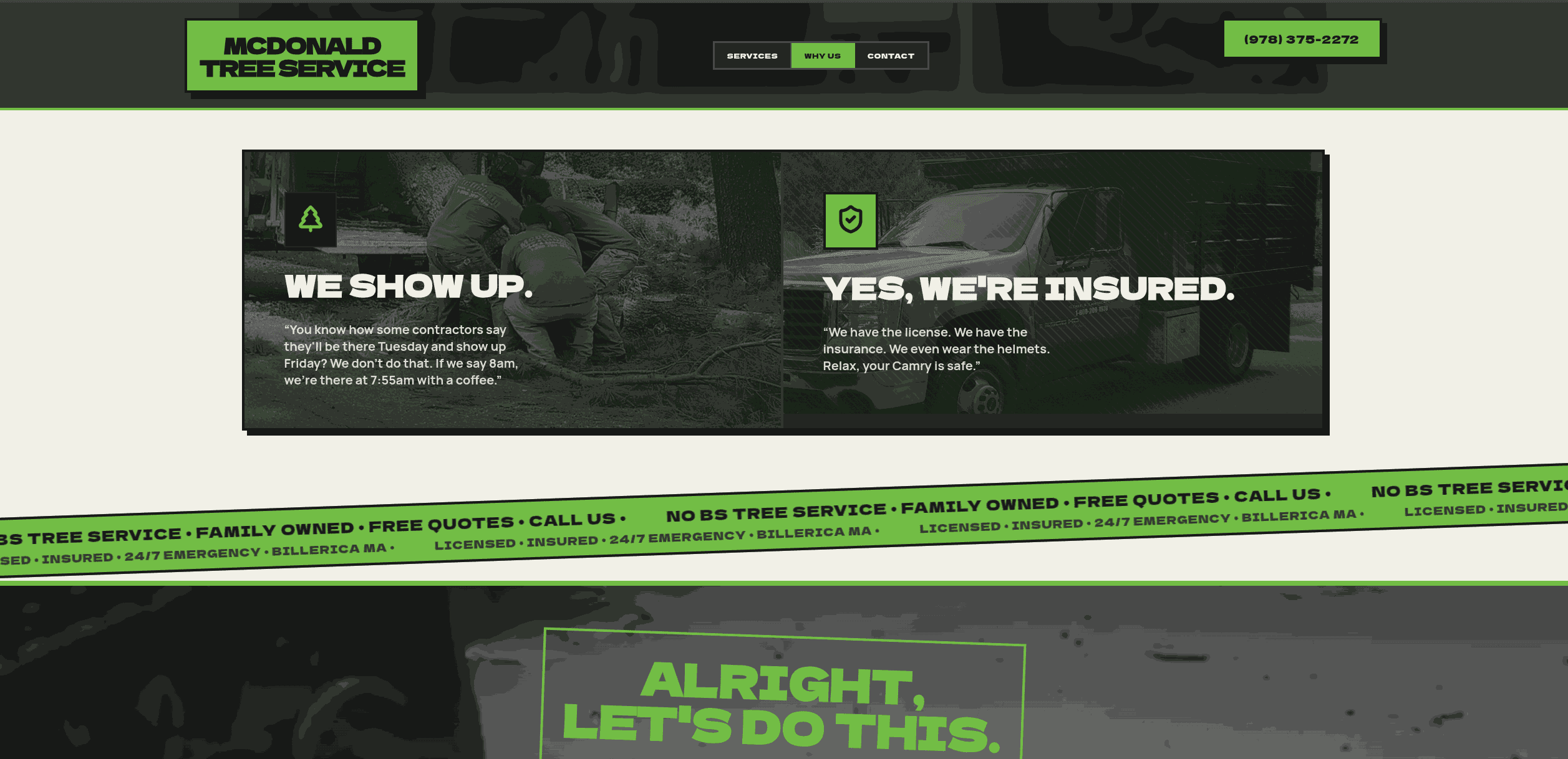 McDonald Tree Service prototype screenshot 3