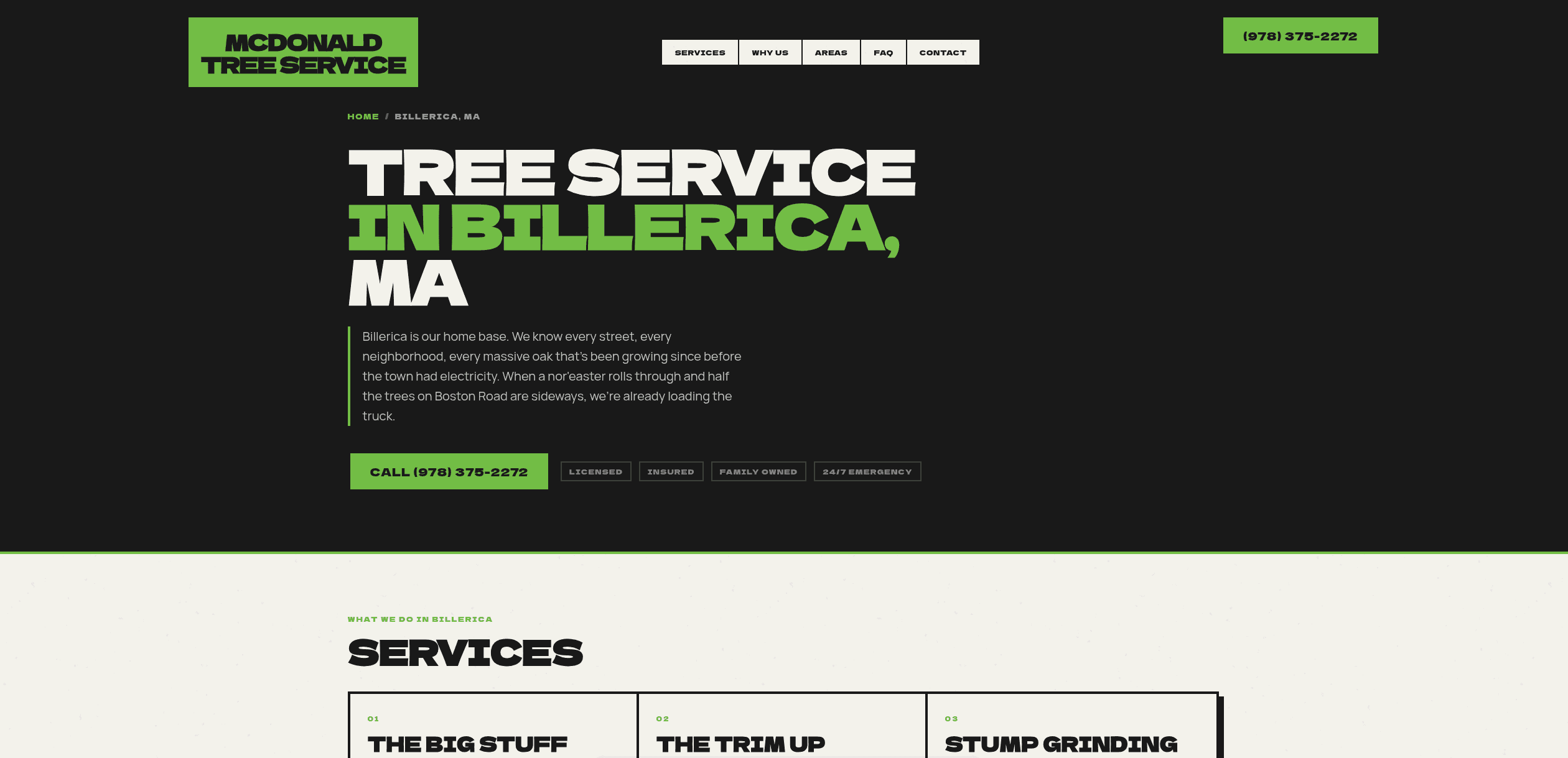 McDonald Tree Service prototype screenshot 5