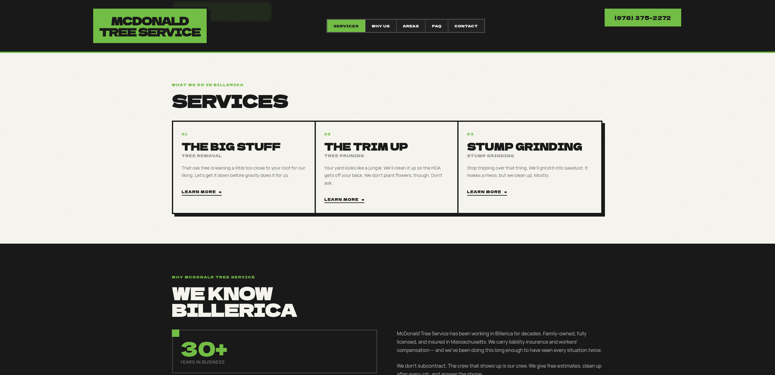 McDonald Tree Service prototype screenshot 6